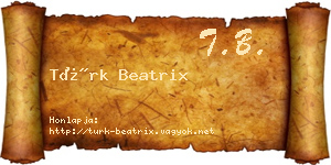 Türk Beatrix névjegykártya